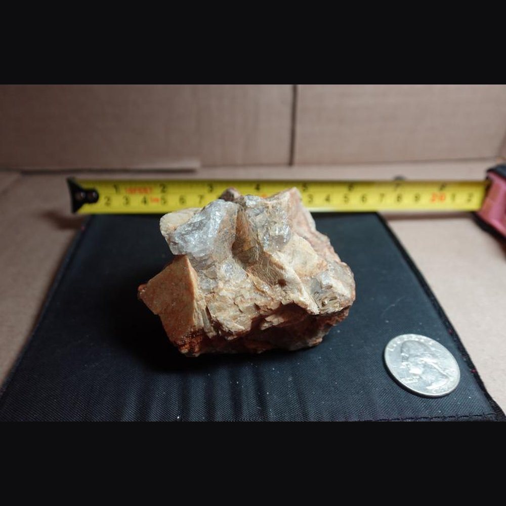 Smoky Quartz + Beryl in pegmatite matrix