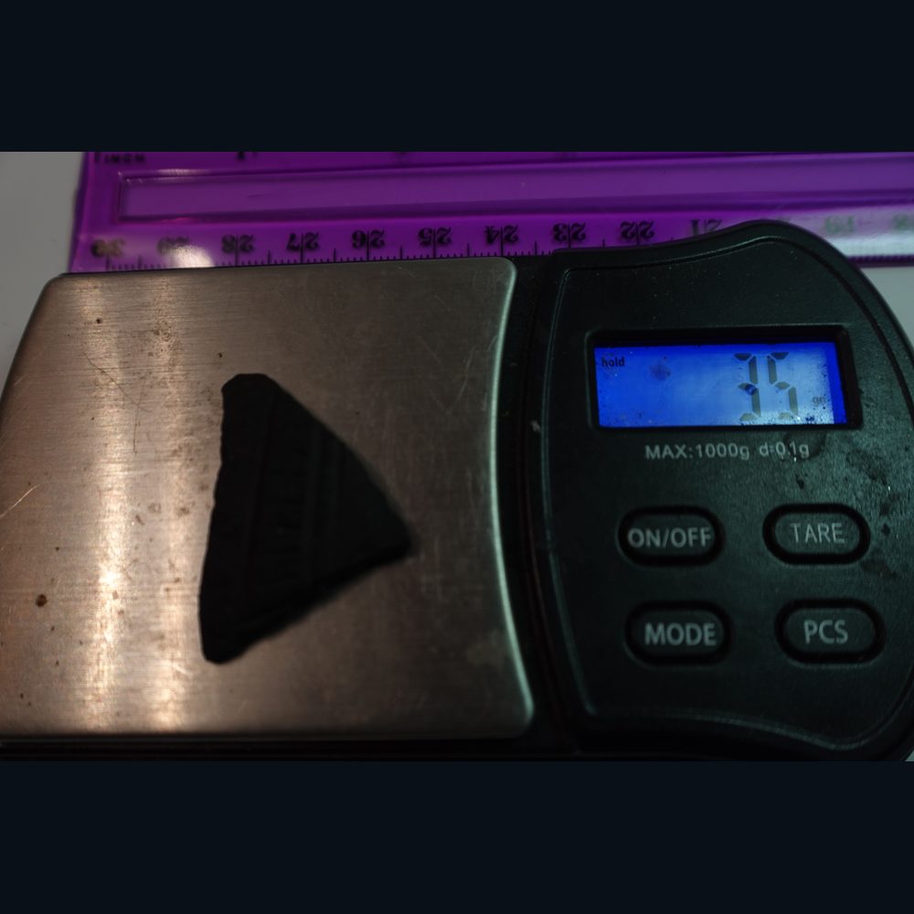 Field-collected artifact fragment — in study — SPX-061
